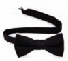 Edwards Solid Black Apron Bow Tie