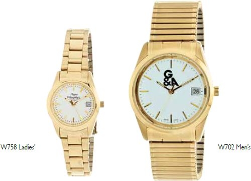 Men's Prestige Gold Watch w/ Gold Tone Bracelet