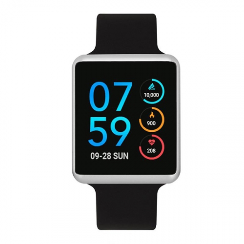 43.2mm - Sport Smart Watch Black - (Black And Gray Perf Strap)