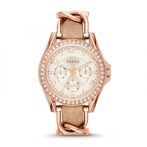 Ladies Riley Multifunction Stainless Steel and Leather Watch – Rose and Bone