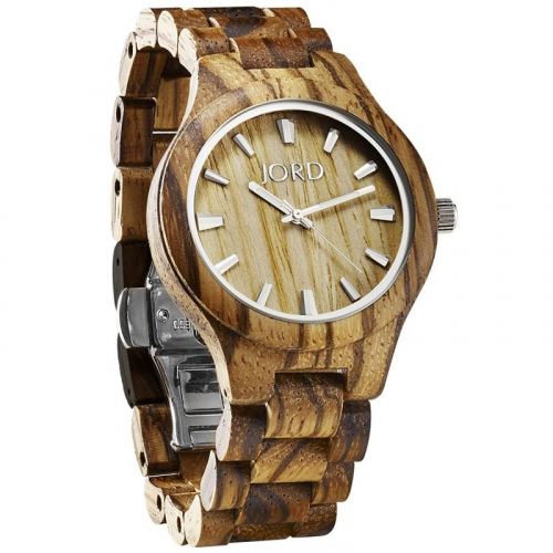 Jord® Fieldcrest Zebrawood & Maple Natural Wood Watch