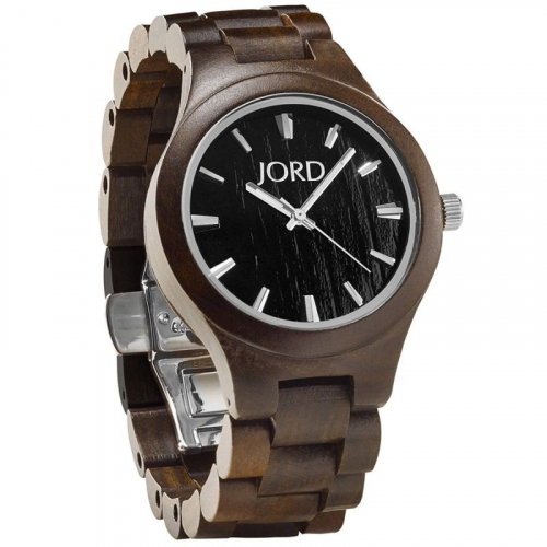 Jord® Fieldcrest Koa & Burl Natural Wood Watch (Dark Sandalwood)