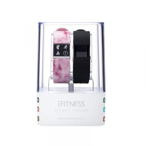 iFitness Tracker Watch - (Pink Camo and Black)