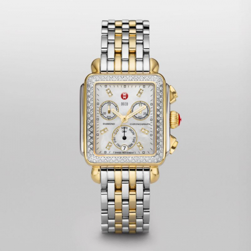 Signature Deco Two-Tone Diamond, Diamond Dial Watch