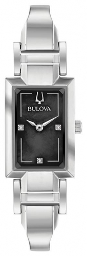 Bulova Ladies' Silver Tone Tank Cuff Watch