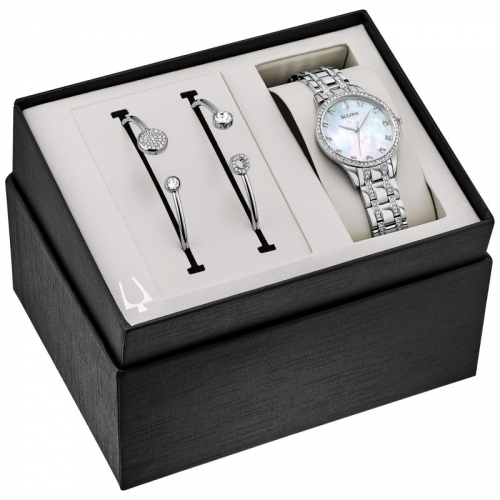 Bulova Ladies' Boxed Gift Set from the Crystal Collection