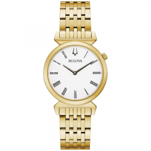 Bulova Ladies Classic Regatta Slim Gold Bracelet Watch