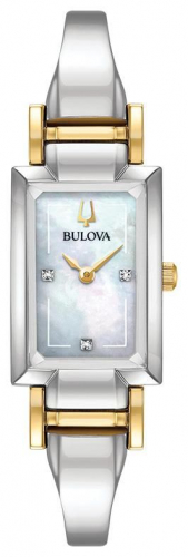 Bulova Ladies' Two Tone Tank Cuff Watch