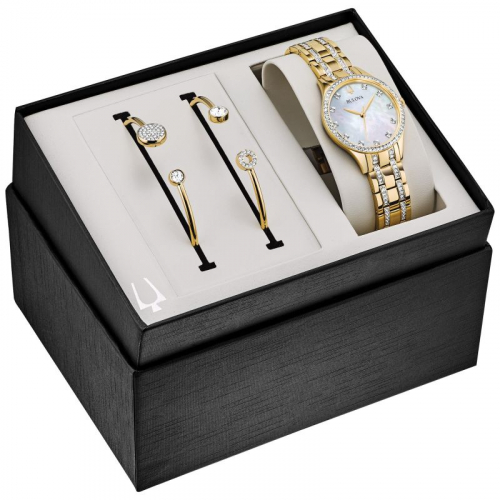 Bulova Ladies' Boxed Gift Set from the Crystal Collection