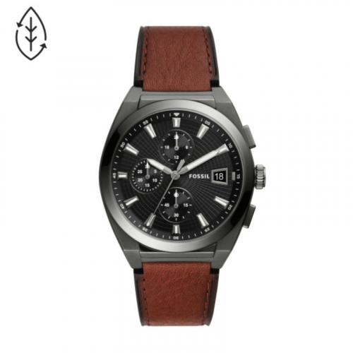 Fossil Everett Chronograph Amber Leather Watch