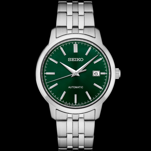 Essentials SS Automatic Green Dial