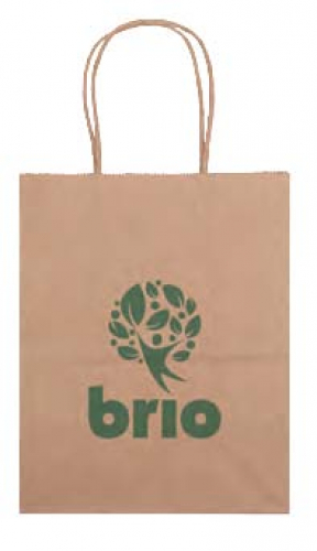 Eco Mini Kraft-Brown Shopper Bag (Flex Ink)