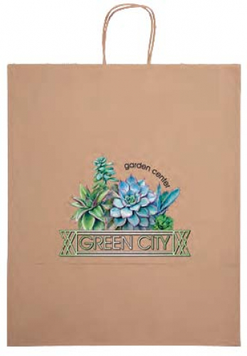 Eco Stephanie Kraft-Brown Shopper Bag (Flexo Ink)