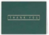 Green & Gold Thank You Everyday Blank Note Card (3 1/2