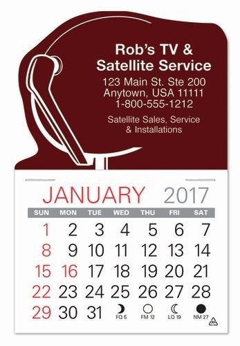 Satellite Dish Shape Value Stick Adhesive Calendar
