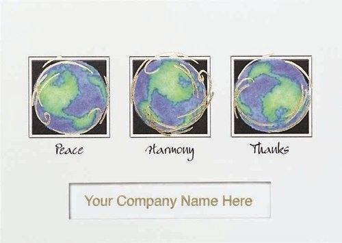 Classic-Peace Harmony Window Holiday Greeting Card