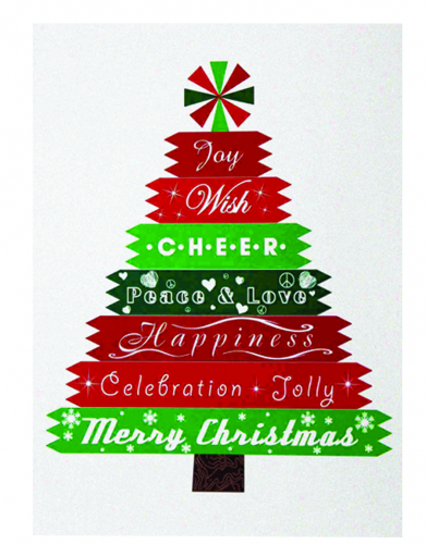 Premium-Designer Tree Holiday Greeting Card