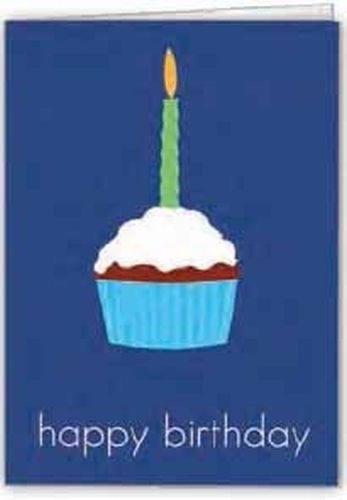 Happy Birthday Cupcake Everyday Blank Note Card (3 1/2