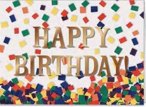 Happy Birthday Confetti Everyday Greeting Card (5