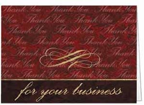 Burgundy Marble Referral Business Everyday Note Card (3 1/2