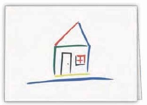 House Outline Everyday Blank Note Card (3 1/2