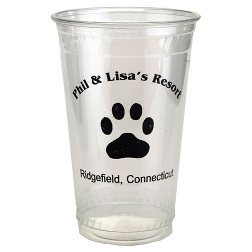 20 oz. ECO-CLEAR Compostable Cups (Made from PLA***) - OFFSET PRINTING