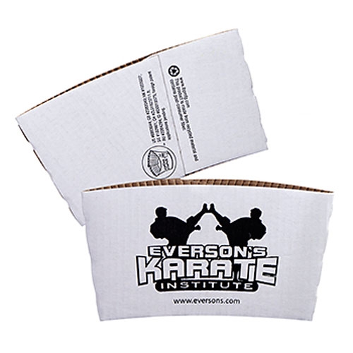 White Hot Cup Sleeves, Smooth Face - Quick Ship