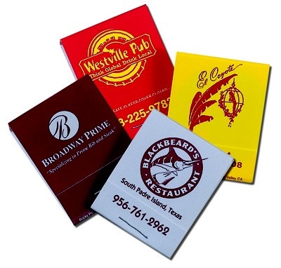 Stock Color 20-Stem Matchbooks - Series 6000 - Red on White