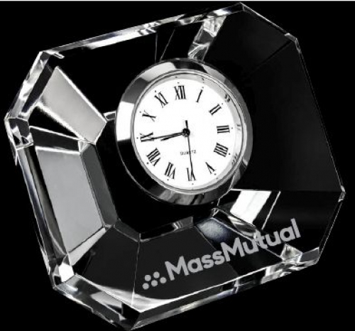 Mini Designer Crystal Rectangle Clock