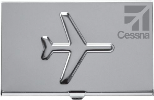 Metal Airplane Business Card Holder Case