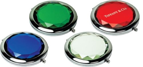 ROUND COMPACT MIRROR WITH CRYSTAL COVER