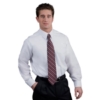 Men's Tailored Plain Collar Pinpoint Long Sleeve Shirt white