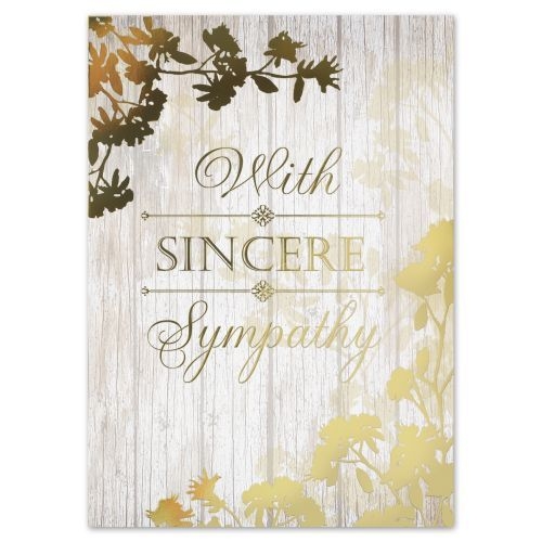SYMPATHY SINCERITY (Gold Lined White Fastick® Envelope)