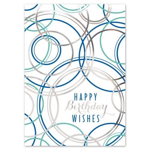 GEOMETRIC BIRTHDAY WISHES (Silver Lined White Envelope)