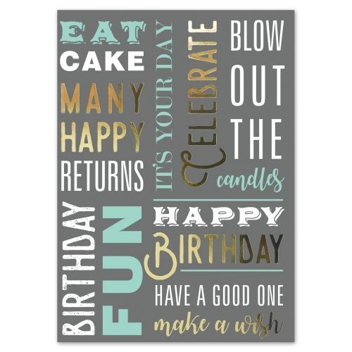 BIRTHDAY THOUGHTS (Gold Lined White Fastick® Envelope)