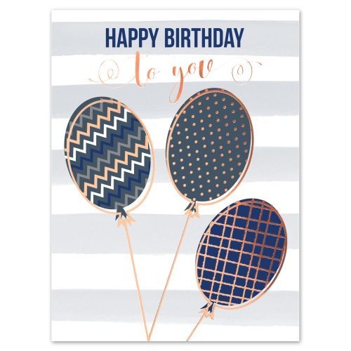 PATTERNED BIRTHDAY BALLOONS (White Unlined Fastick® Envelope)