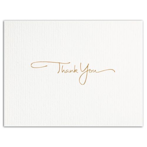 GOLDEN THANK YOU (Gold Lined Ecru Fastick® Envelope)