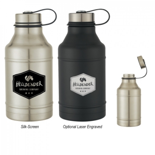 64 Oz. Wide-Mouth Stainless Steel Growler