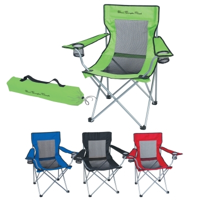 Mesh Folding Chair With Carrying Bag