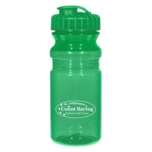 20 Oz. Poly-Clear Fitness Bottle With Super Sipper Lid