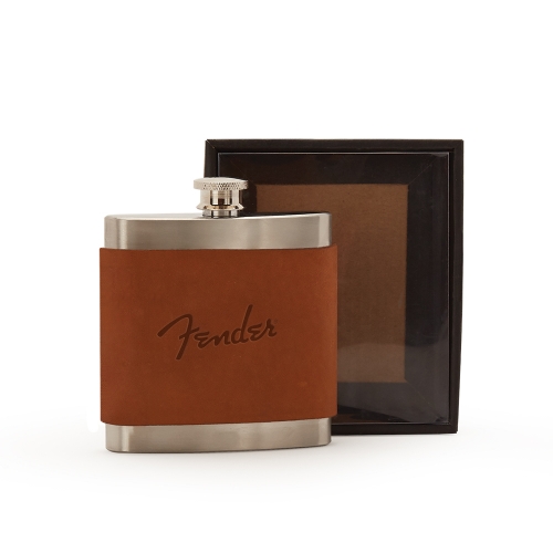 Brannigan Leather Wrapped 6 oz. Stainless Steel Flask