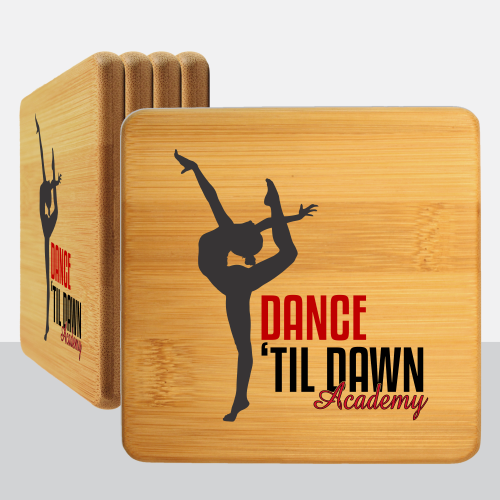 4 Pack Square Bamboo Coaster