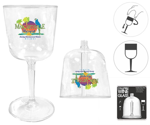 10 Oz. Portable-Collapsible Economy Portable Wine Glass