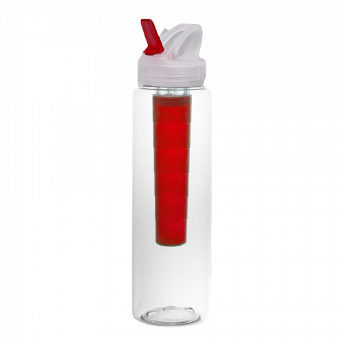 PET Clear 32 oz. Bottle w/ Freedom Lid & Red Ice Chill'r