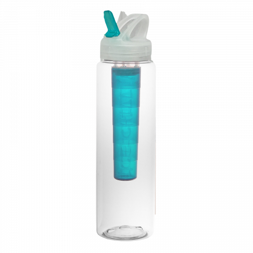 PET Clear 32 oz. Bottle w/ Freedom Lid & Sea Glass Ice Chill'r