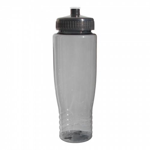 Smoke Eco Poly-Clear PET 28 oz. Sports Bottle with Push Pull Lid
