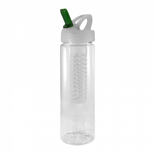 Freedom PET 25 oz. Bottle with Freedom Lid & Clear Infuser Basket with Green Spout
