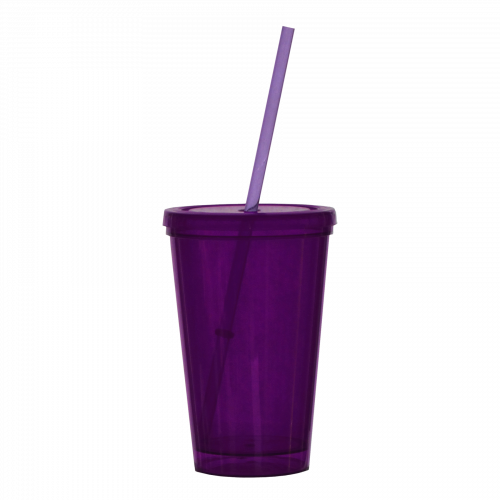 16 oz. Purple Bolero Tumbler with Matching Lid & Straw