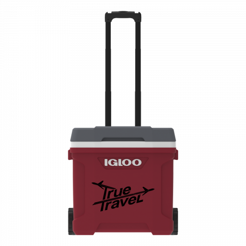 IGLOO LATITUDE 30 QUART ROLLER COOLER (Industrial Red and Meteorite White)