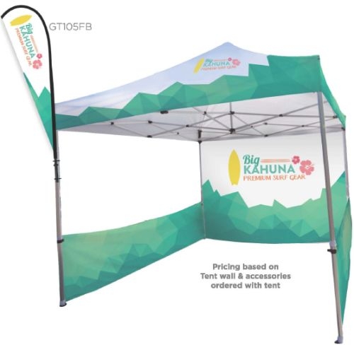 Tent Mount Teardrop Wind Flutter Flag (Single Sided)
